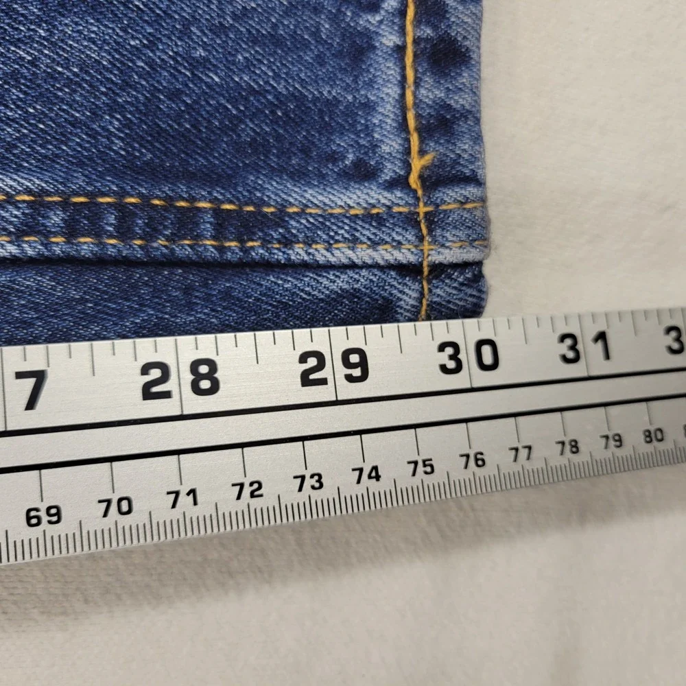 Levi's 505 Jeans Mens 42x30 Blue Regular Straight Leg Cotton Denim